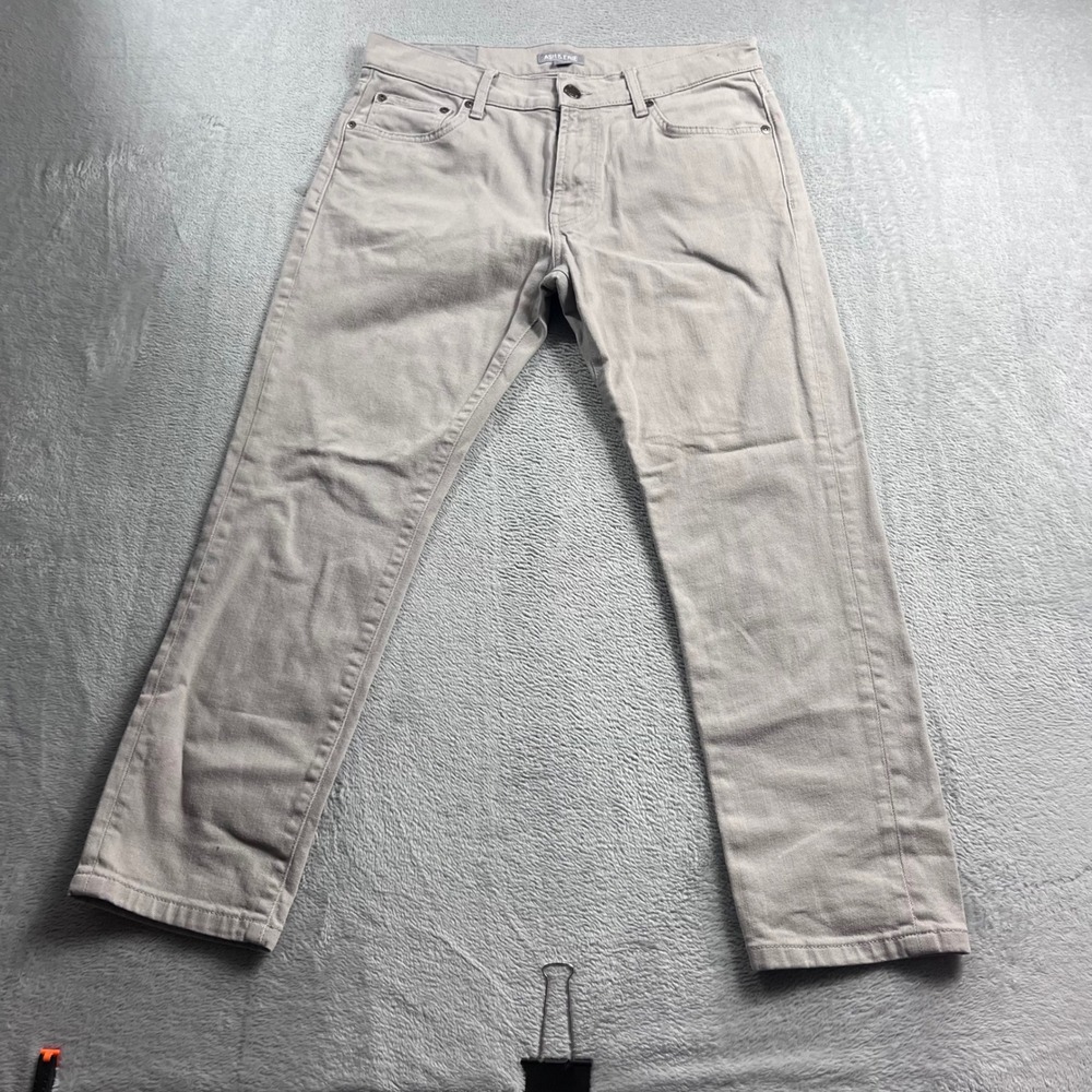 Ash & Erie Mens Essential 5-Pocket Pants Gray Straight Leg 31x26 Short Inseam